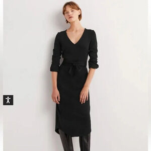 Boden Classic Black Midi Dress